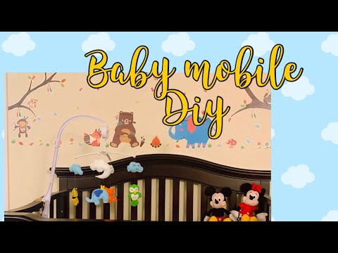 Baby Crib Mobile | Nursery Decor DIY Sleepy Animal Mobile