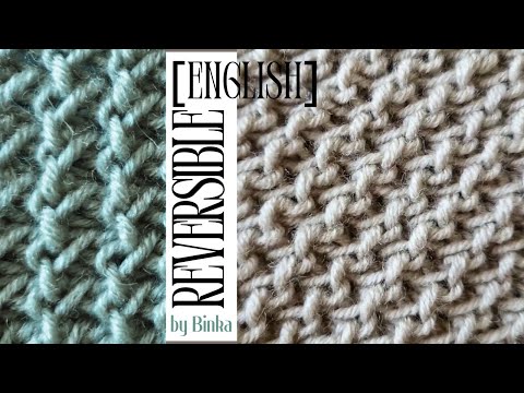 [English] Reversible knitting pattern with fine texture. An easy one-row repeat pattern.