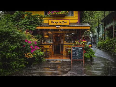 Warm Café on a Rainy Day ☕ Escape into Tranquility with Soothing Rain Sounds and Cozy Vibes | ASMR