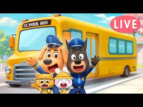 🔴LIVE | Kids Learn School Bus Rules | Safety Cartoon | Kids Videos for Kids | Sheriff Labrador