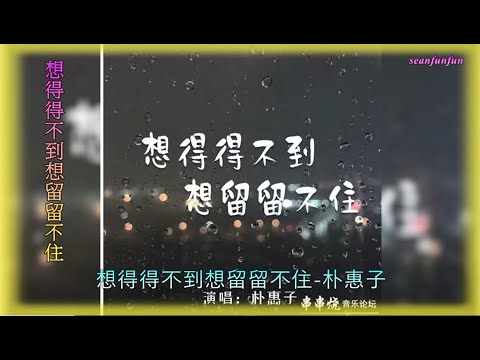 【想得得不到想留留不住】演唱 :朴惠子