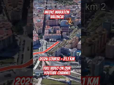 Medio Maratón Valencia 2024: fly over the half-marathon course! Video of the race path.