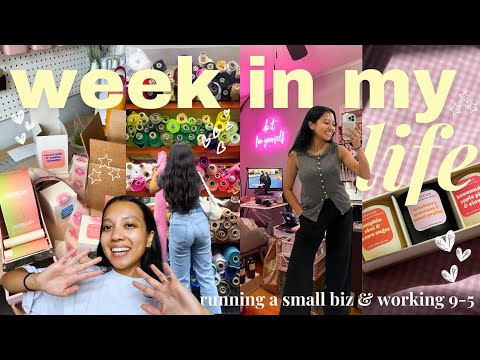 a realistic week in my life as a small business owner📦✨🎀 balancing a 9-5 job & creative side-hustle