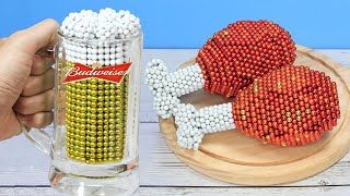 DIY FAST FOOD Fried Chicken from Magnetic Balls | Satisfying ASMR Magnet Cooking