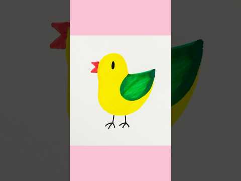 Bird drawing #shorts #art #ytshorts #shortvideo @easydrawingdiy