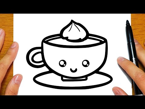 HOW TO DRAW A CUTE TEACUP | Easy drawings