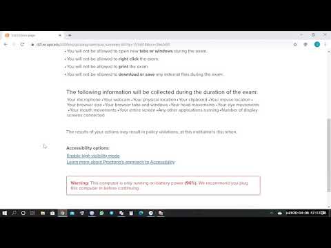 Proctorio Walkthrough for Students - Windows