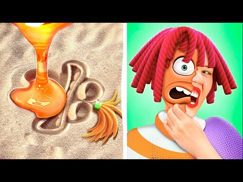 INSIDE OUT 2 In The Sand 😱 *ASMR and PAPER Crafts With JOY and ANXIETY*