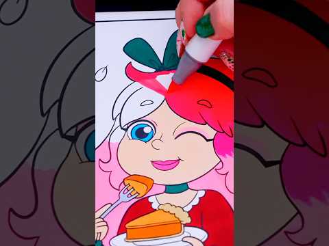 Coloring Kimmi The Clown Pumpkin Pie 🥧 #thanksgiving #holiday #coloring #art #drawing #ohuhumarkers