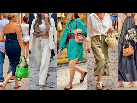 ITALIAN SUMMER FASHION 2024🇮🇹HOW TO LOOK GREAT IN HOT WEATHER ☀️ELEGANT SUMMER EVENING OUTFITS