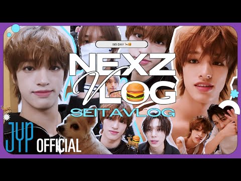 [NEXZ VLOG] SEITA VLOG | SEI DAY🦌🍔 #1 | School 🏫 Day | Hanging Out with 🐶 Muu | Mukbang🍱🍜