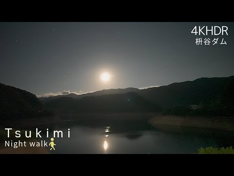 [4KHDR] Because the moon and stars were so beautiful [Masutani Dam][Japan]月と星が綺麗だったので[枡谷ダム]