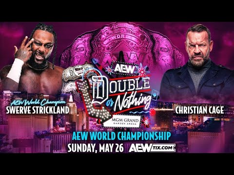 Swerve Strickland Vs Christian Cage - AEW Word Championship - Double Or Nothing 2024 - Highlights.