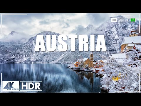 Austria 4K – Hallstatt’s Winter Wonderland of Snowy Peaks and Tranquil Beauty - Piano Relaxing