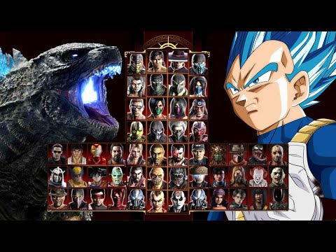 Mortal Kombat 9 - GODZILLA & VEGETA BLUE - Expert Tag Ladder - Gameplay @(1080p) - 60ᶠᵖˢ ✔