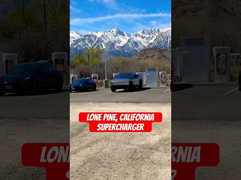 Tesla Supercharger at Lone Pine, California #tesla #cybertruck #supercharger