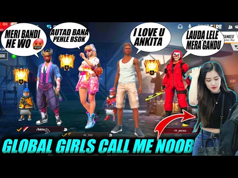 RANDOM GRANDMASTER GIRL'S CALL ME NOOB 😔 I CHALLENGE FOR 1 VS 3 CUSTOM ROOM || MUST WATCH