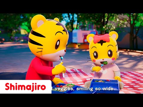 🥕🎶 Veggies are Yummy & Make You Strong! | 🥗 Healthy Food with Shimajiro 🐯 | Fun Songs for Toddlers 🎵