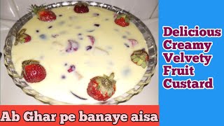 Fruit Custard recipe| Healthy desert recipe|How to make fruit Custard|Hindi Sindhi Food