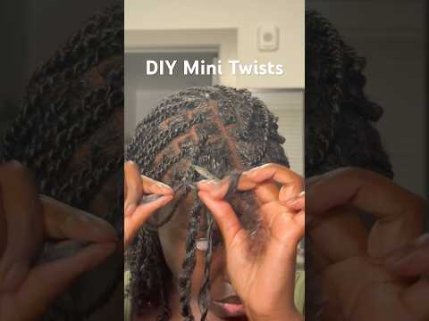 DIY mini twists with hair added