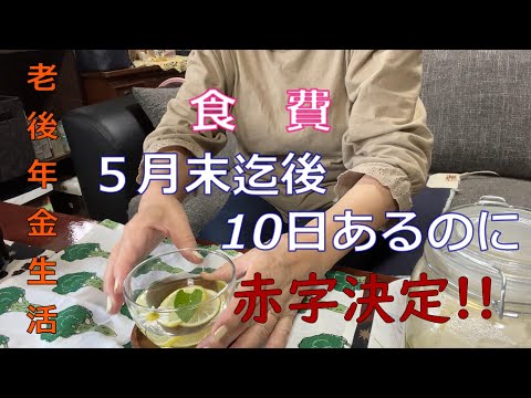 【70代年金生活】５月は未だ10日もあるのに食費が赤字になってしまいました。