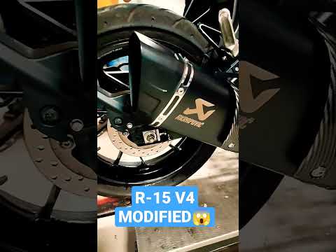 SOUND TEST ON R-15 V4 WITH AKRAPOVIC EXHAUST 🔥🔥#r15v4 #akrapovic #r15modification #R15SOUND