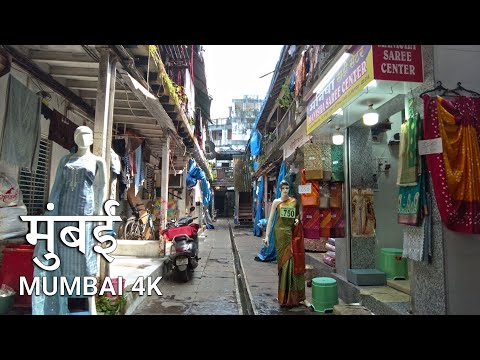 Walking in Mumbai, Dadar East | Hindmata Market | India Walking Tour 4K HDR