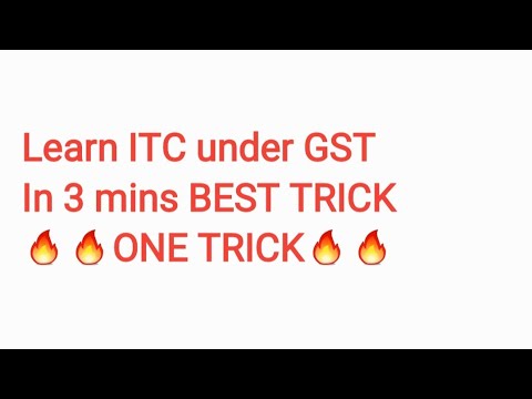 Itc utilization  trick for cma ca students