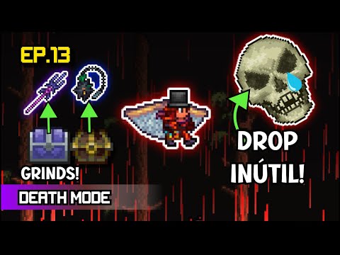 ABRINDO BAÚS DE BIOMAS E FINALMENTE UMA LUA DE SANGUE! - Terraria Calamity Death Mode EP. 13