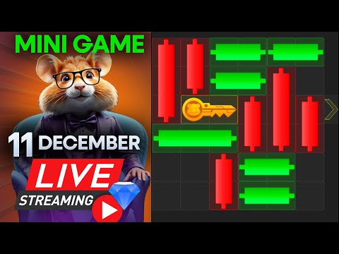 11 December Hamster Kombat Mini game Puzzle Solved 🔴Live | #livestream #hamstercombat #minigames