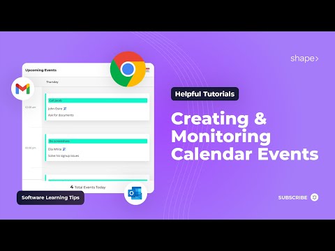 Utilizing and Monitoring Calendar Events in Shape Software