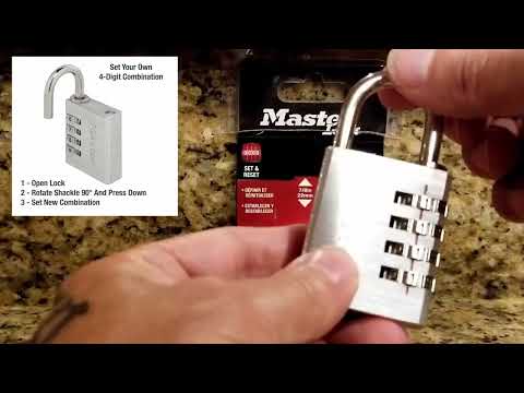 How to change the combination on a Master padlock - default padlock combination #padlock