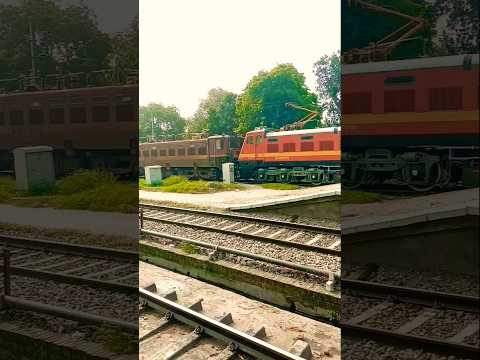 Wap4 and Wag5 Twins Join Engines Crossing#uniquetrainengines#indianrailways#shorts#engine#explore