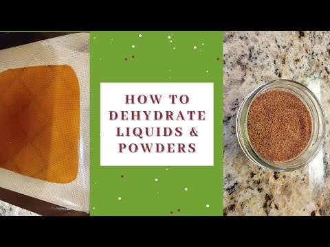 How to easily dehydrate liquids and powders