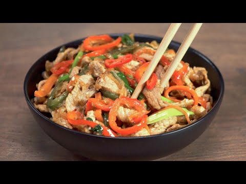 Better than TAKEOUT! Chinese Pork & Vegetables STIR FRY || 30 Min Dinner. Recipe by Always Yummy!