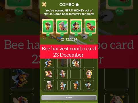 BEE HARVEST 23 DECEMBER COMBO CARD