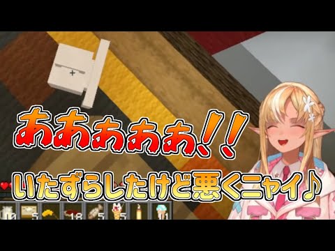 【ホロライブ切り抜き】いたずらしたけど悪くにゃい♪しらにゃいフレアちゃん【不知火フレア／マイクラ／#マイクラ肝試し2023】