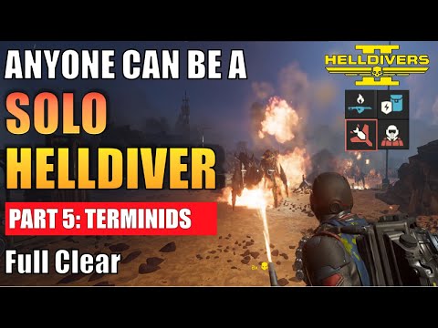 Helldivers 2: The BEST loadout for burning out the bugs (Solo Helldive Difficulty, Full Clear)