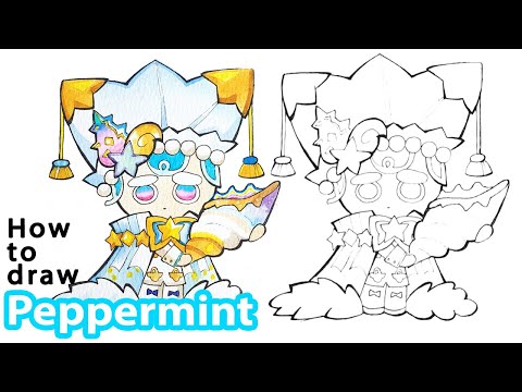 How to draw Peppermint Cookie Costume from Cookie Run Game