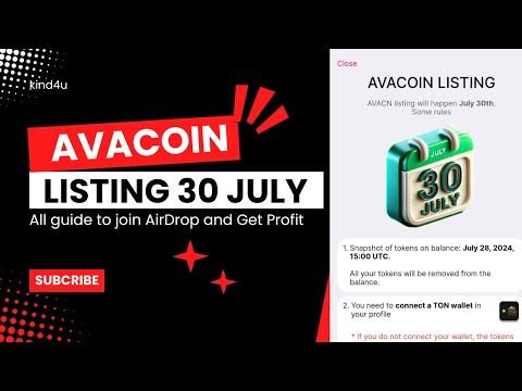 Avacoin Airdrop & Listing on 30th July: How to Create Your Account and Maximize Profit!