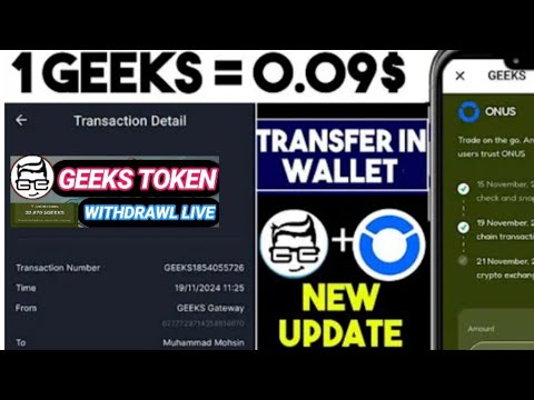 Geeks Airdrop Tokens WithdrawalStart! | How to Withdraw Geeks live