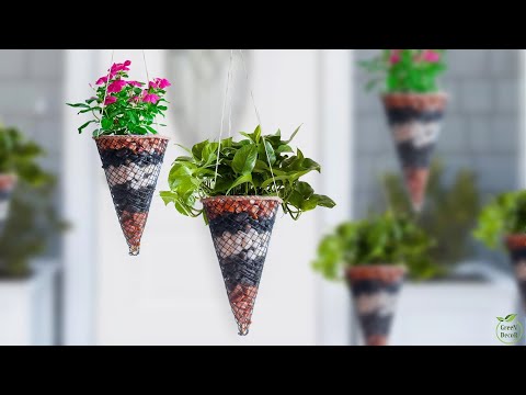 Stunning and Affordable Gabion Planters Made in a Morning | Mini Gabion Planters Making//GREEN DECOR