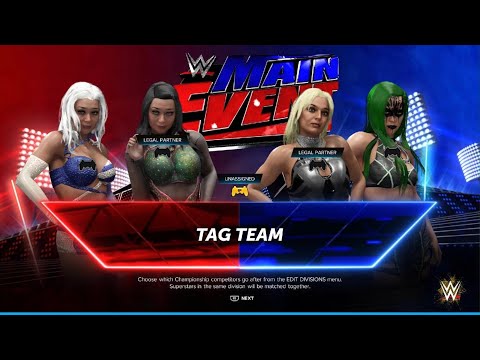 AWA wrestling WWE 2K24: Evie & Sarah vs The Bad Girls