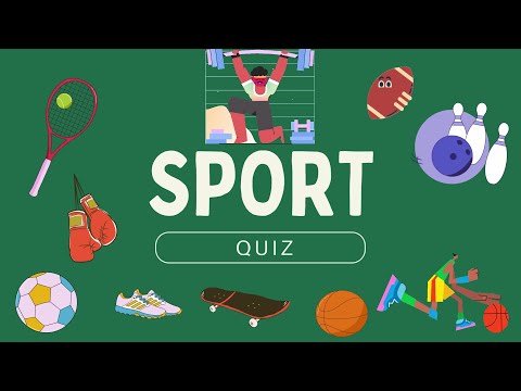 Playful Illustrative SPORTS Quiz. "All-Star Sports Quiz: Test Your Knowledge!"