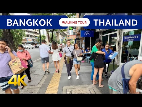 TRAVEL BANGKOK THAILAND 2023 🇹🇭 4k Walking tour in downtown