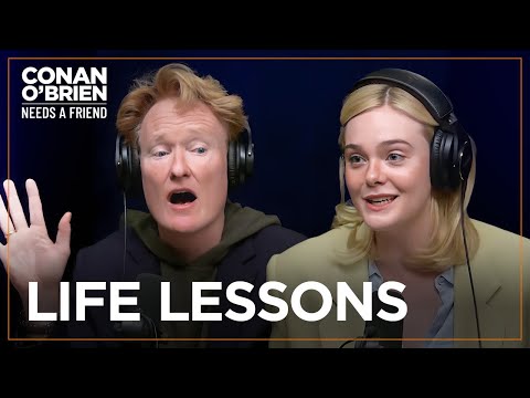 Elle Fanning Learned Manners From Kirsten Dunst & Nicole Kidman | Conan O'Brien Needs A Friend