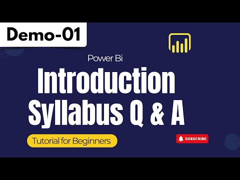 Power Bi Demo 01 | Introduction Syllabus Q & A | Tutorial for Beginners