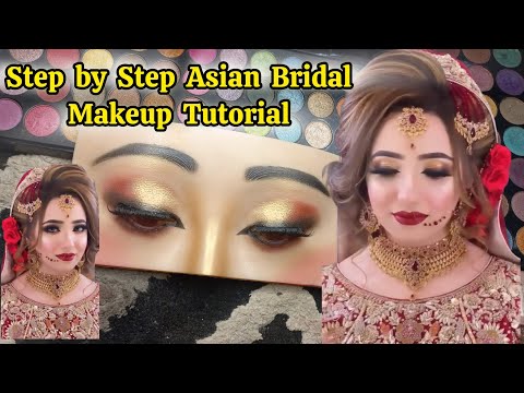 Step -by - Step ASIAN / INDIAN BRIDAL EYE MAKEUP TUTORIAL | Bridal Makeup step by step |