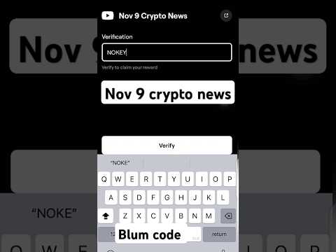 Nov 9 crypto News code today blum game