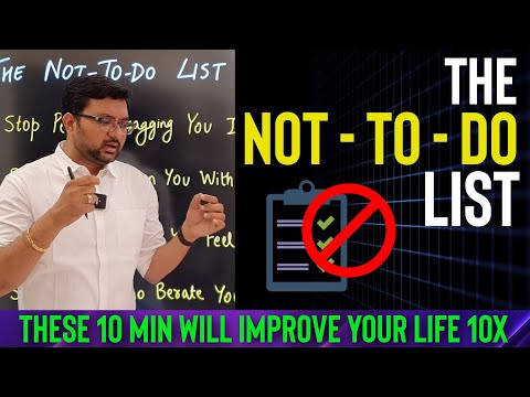 THE NOT-TO-DO LIST 🔥 Inspirational Life Changing Video in Hindi